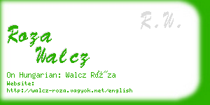 roza walcz business card